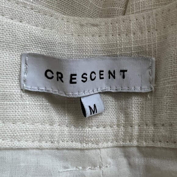 Linen Wide Leg Cropped Trouser Pants High Waisted Old Money Quiet Luxury Coastal - Picture 4 of 9